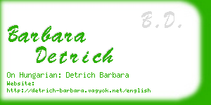 barbara detrich business card